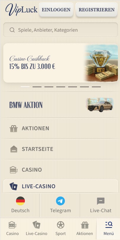 VIPLuck Aktionen